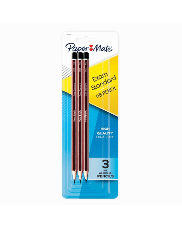 3 Pack Paper Mate Woodcase HB Pen