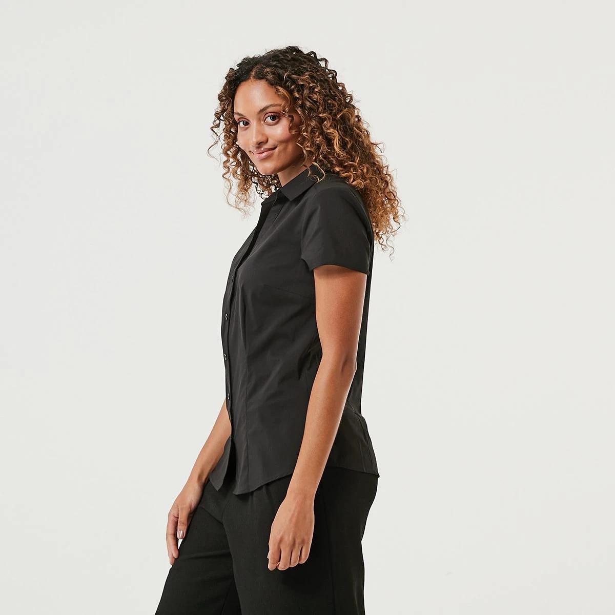 4 Short Sleeve Work Shirt Black, 4 of 8