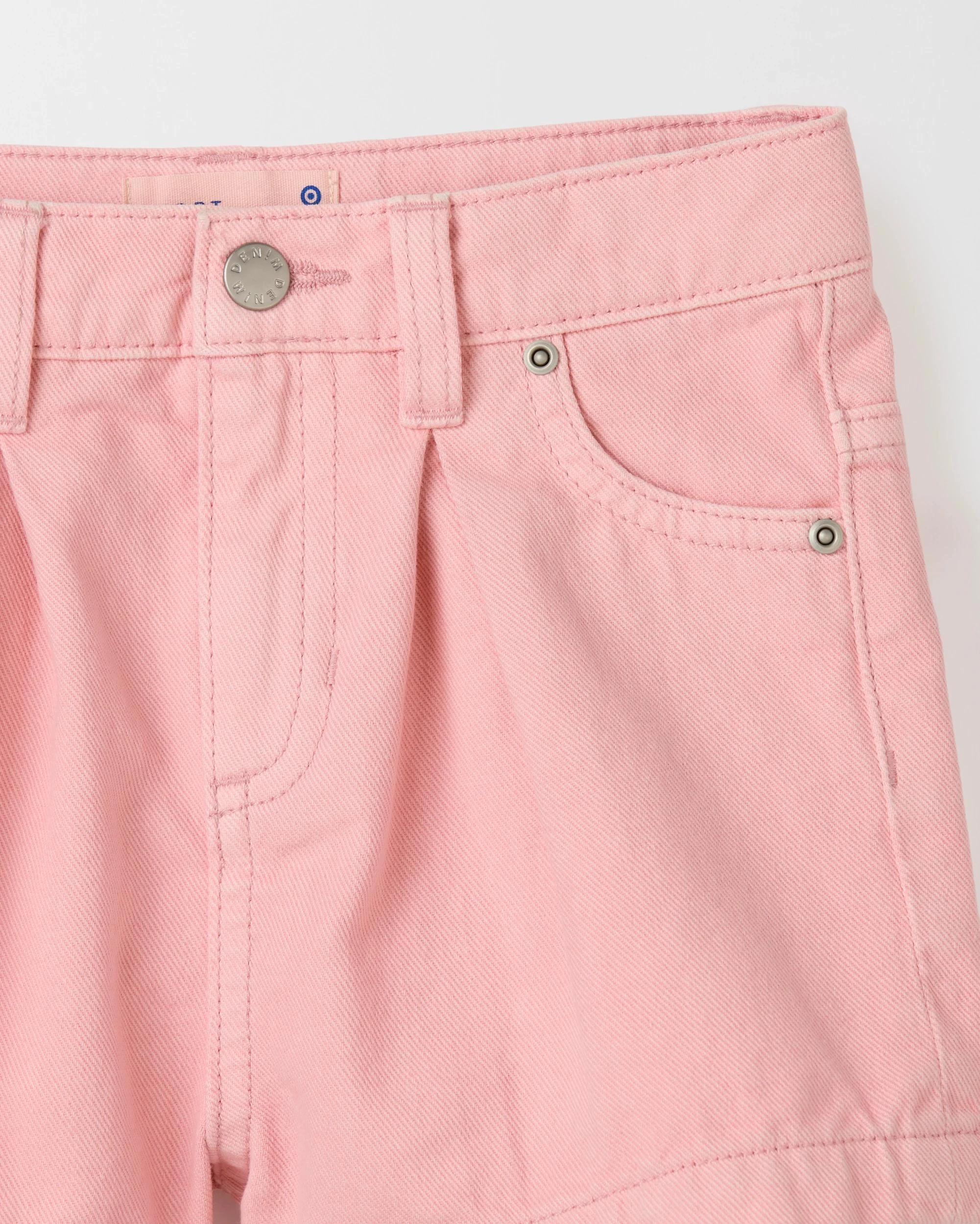 2 Target Embroidered Denim Shorts PINK, 2 of 2