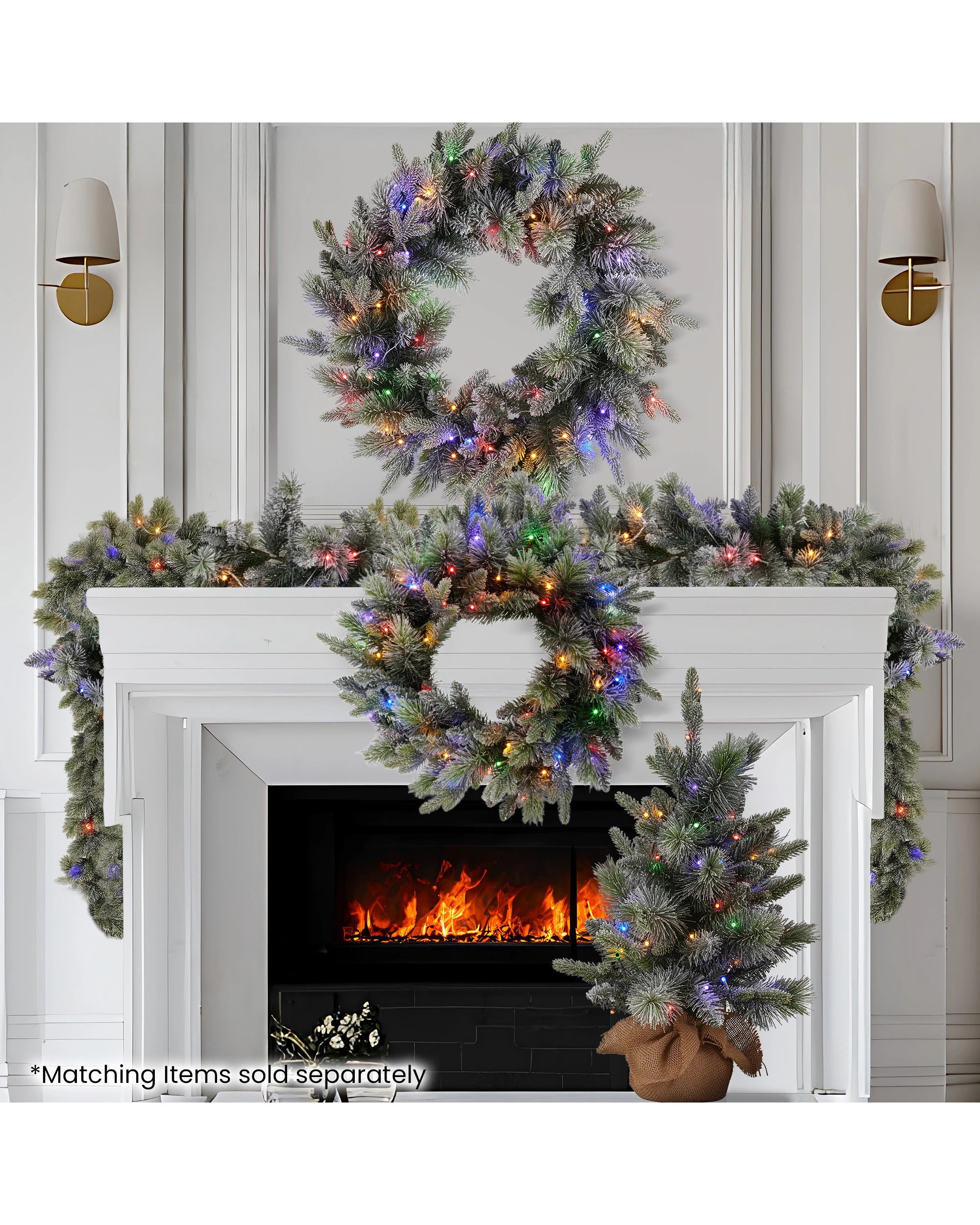 7 Christabelle 2.7m Christmas Garland Snowy With Led Lights Stamford Spruce Tree Decoration Ornament, 7 of 8