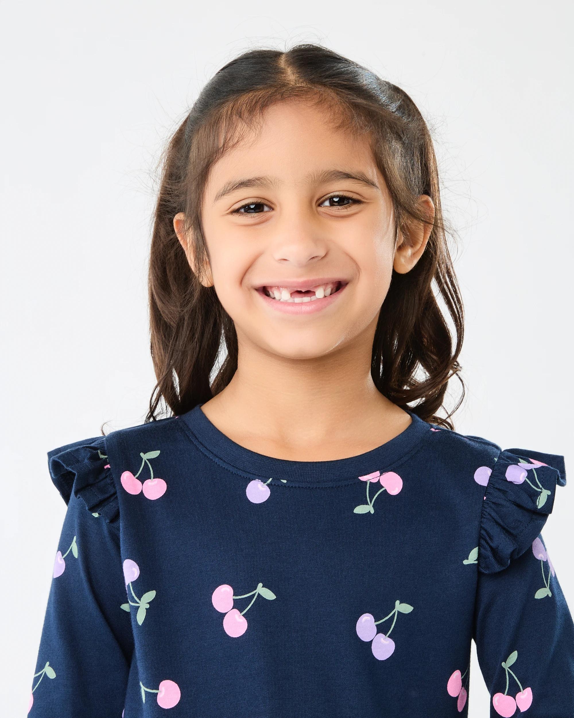 3 Long Sleeve Jersey Dress Blu Chries, 3 of 8