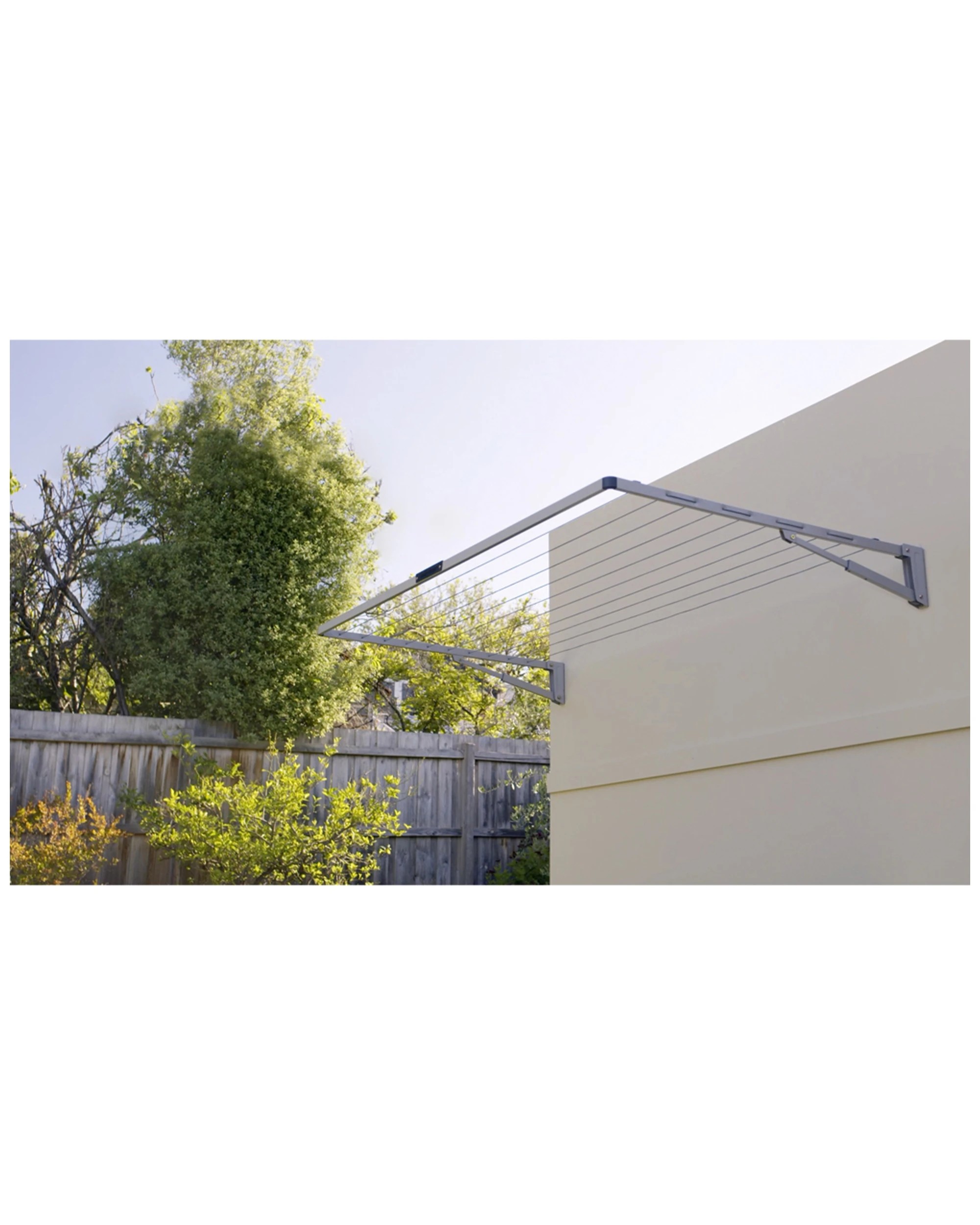 2 Hills Everyday Single Folding Frame Clothesline Galvanised Steel Autumn Stone
 - Natural, 2 of 3