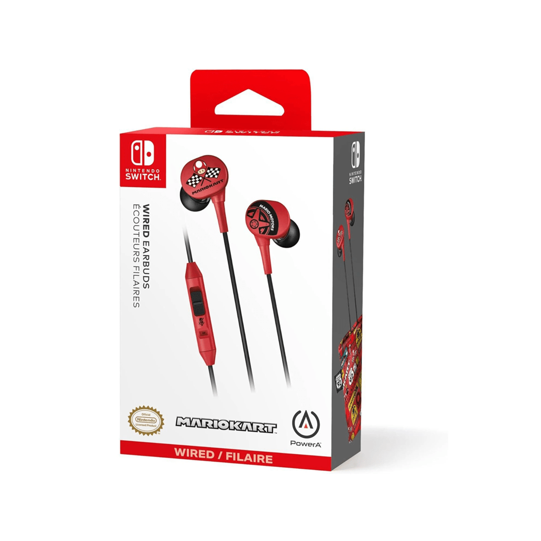 4 PowerA Wired Earbuds For Nintendo Switch - Mario Kart Motors 2 Pack With Mic
 - multi, 4 of 4