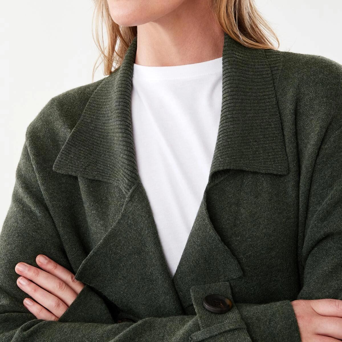 7 Trench Coatigan Grn Olive, 7 of 9