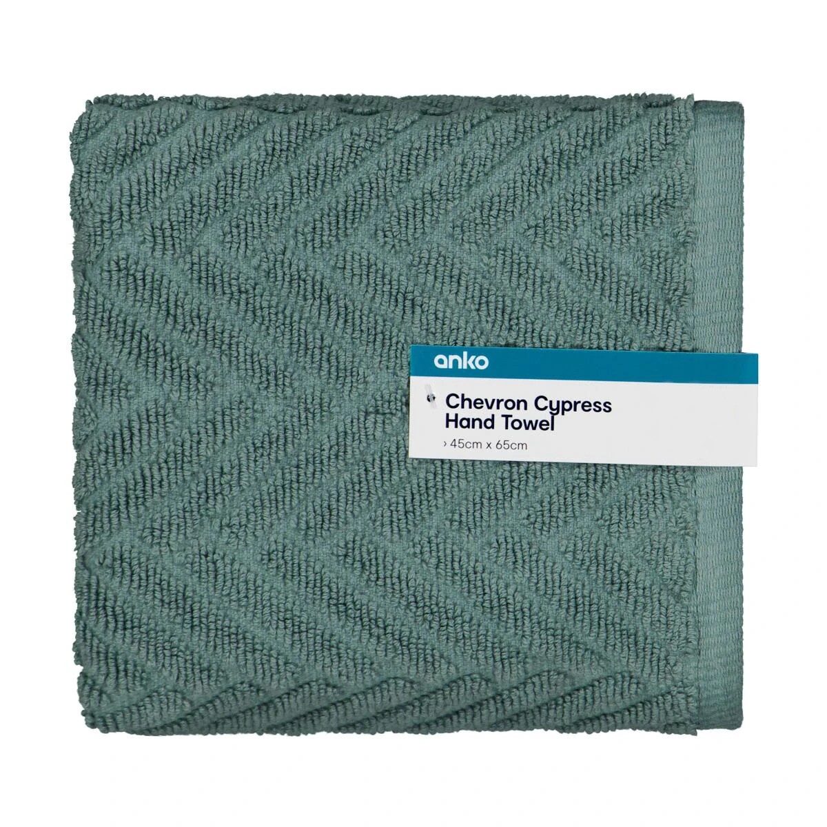 5 Chevron Cotton Hand Towel - Cypress, 5 of 6