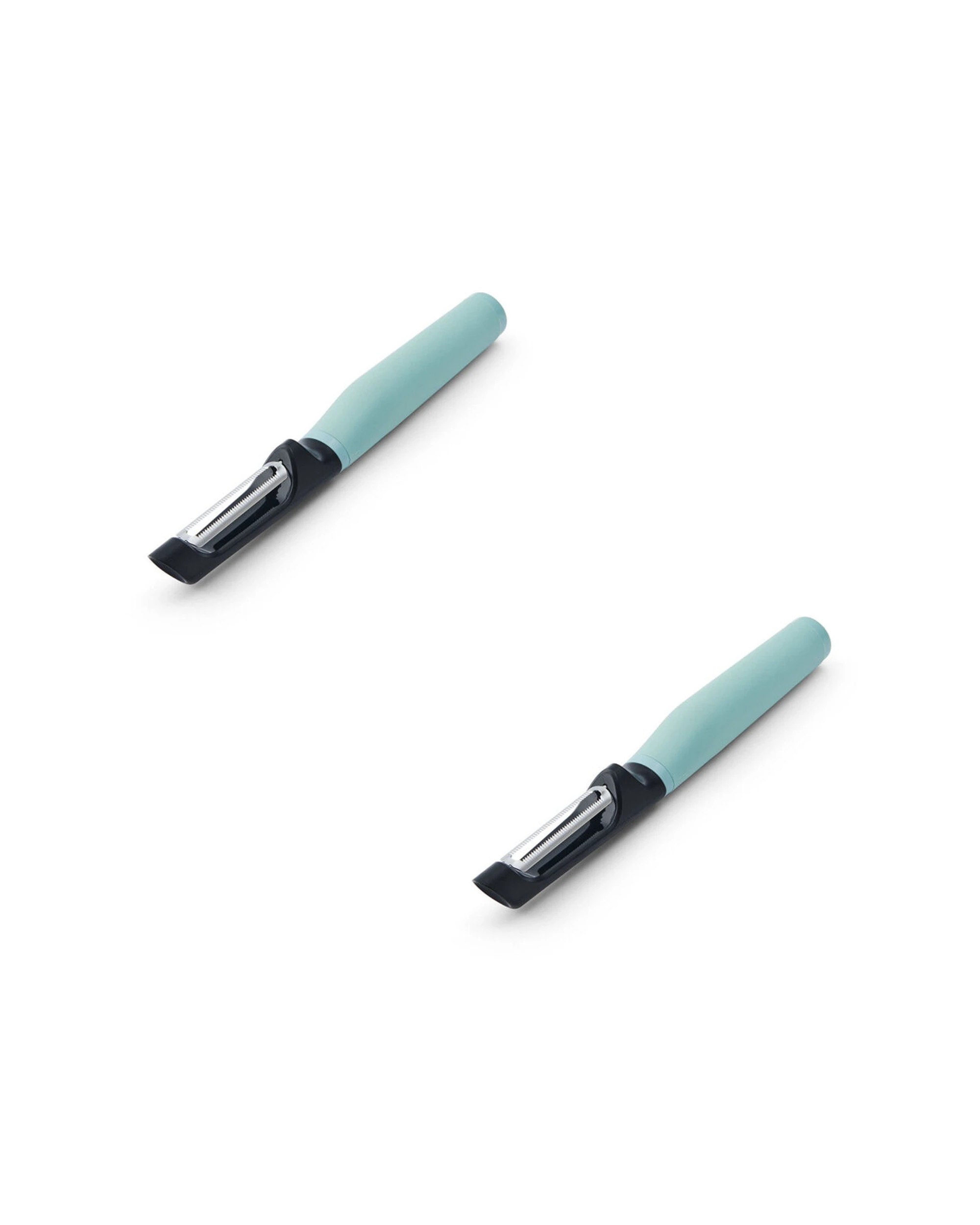 1 KitchenAid 2PK Metal Soft Grip Euro Fruits Veggies Peeler With Ergonomic Handle - Blue, 1 of 8