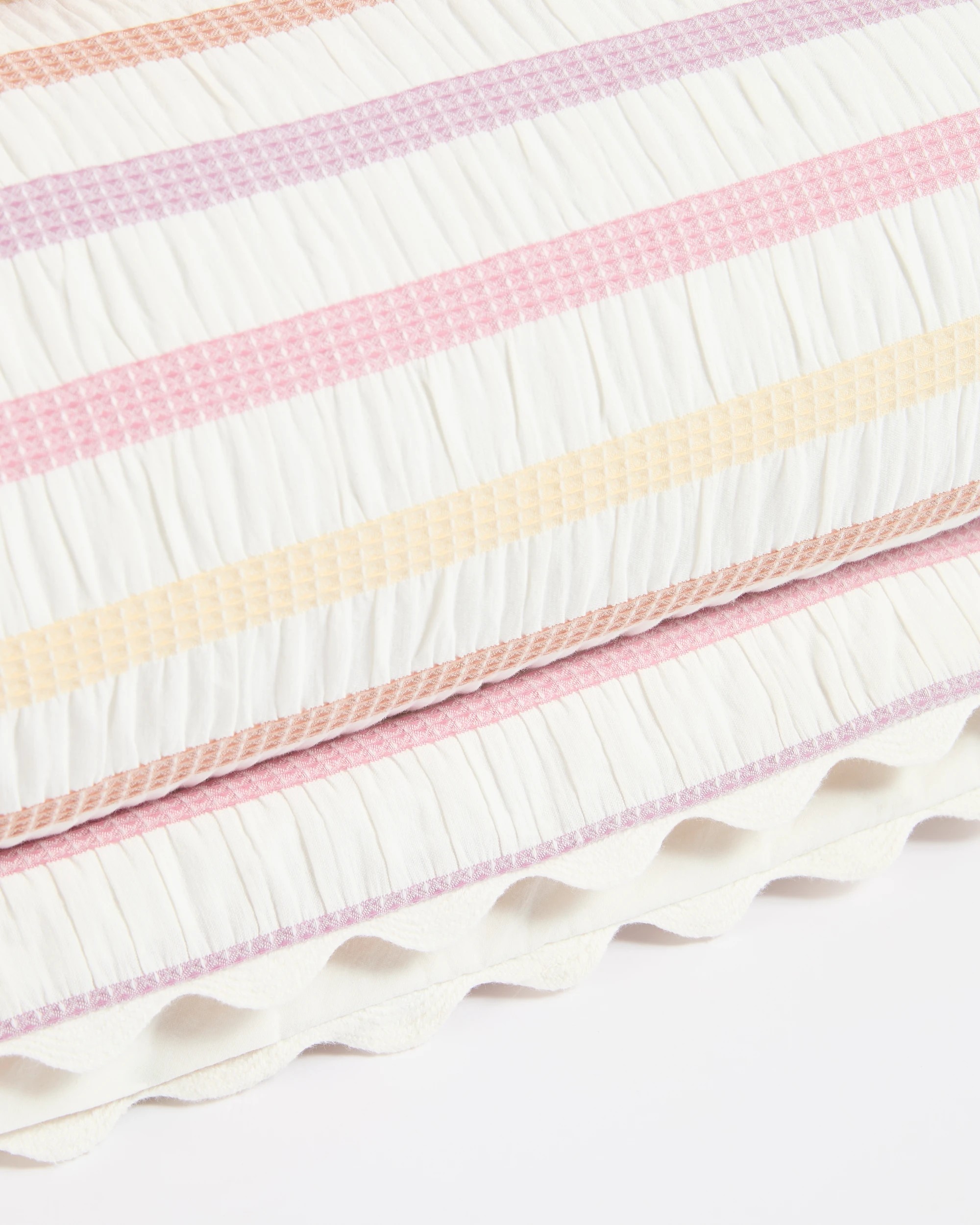 6 Target Frankie Waffle Stripe Seersucker Kids Quilt Cover Set - Queen Bed - Pink, 6 of 6