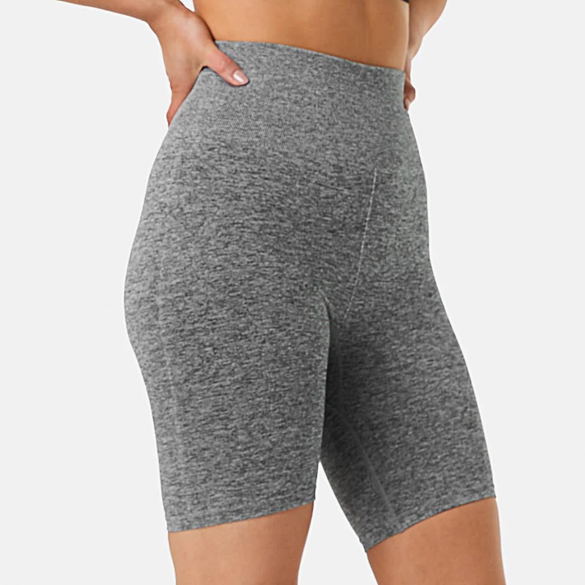 2 Active Womens Seamfree Bike Shorts Grey Marle, 2 of 6