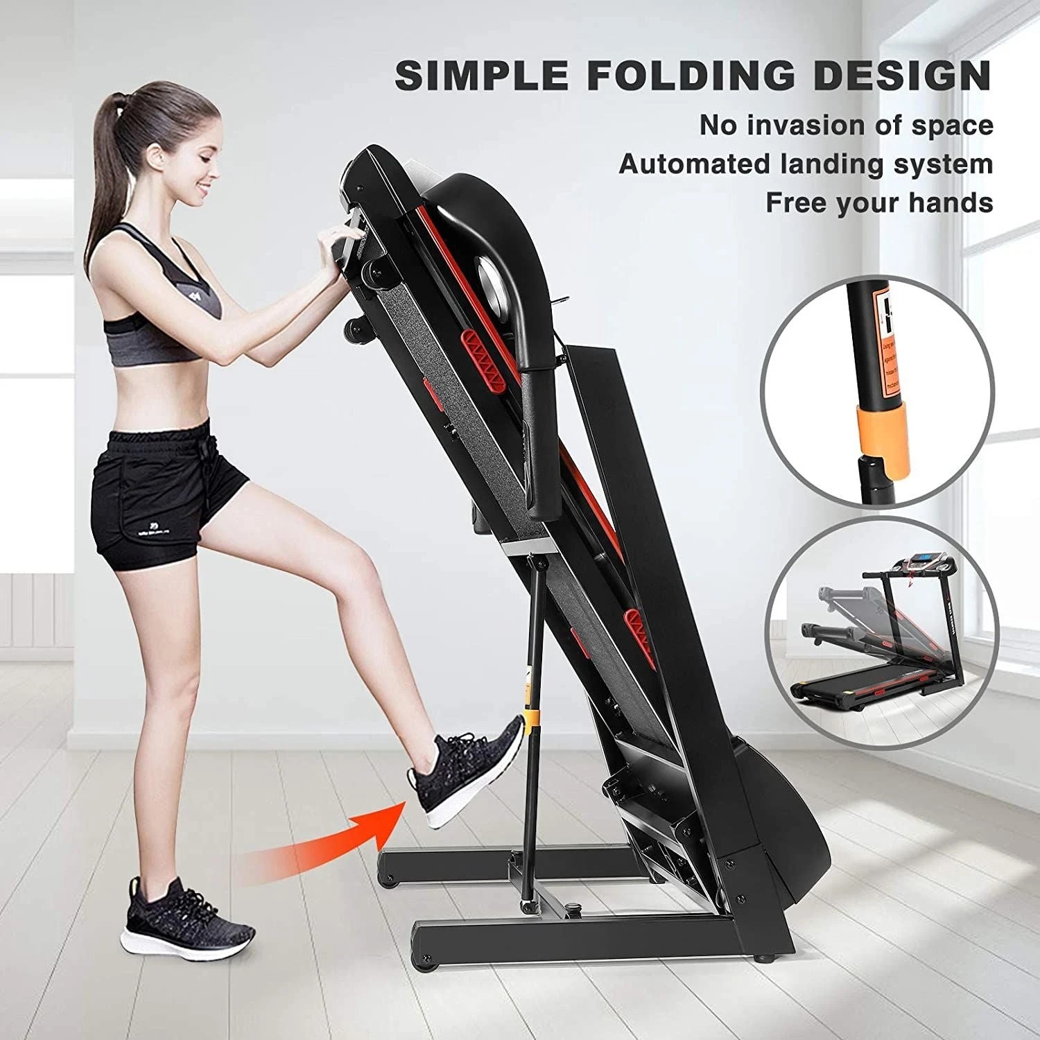 8 Fitness Master Folding Electric Treadmill Auto Incline Lcd Home Gym 14km/h, 8 of 10