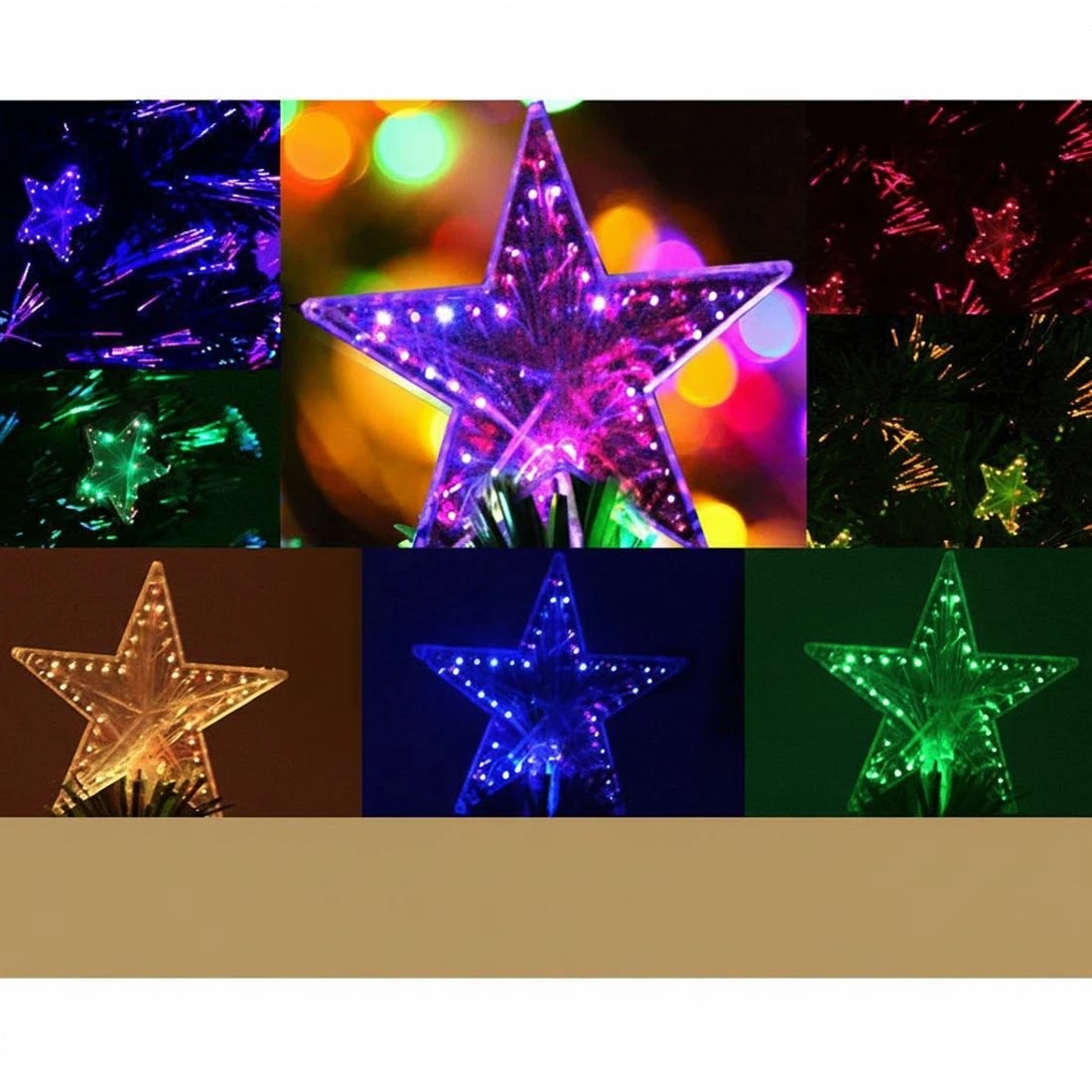 5 Jingle Jollys 1.2m Christmas Tree Optic Fibre LED Xmas tree Colour - Green, 5 of 8