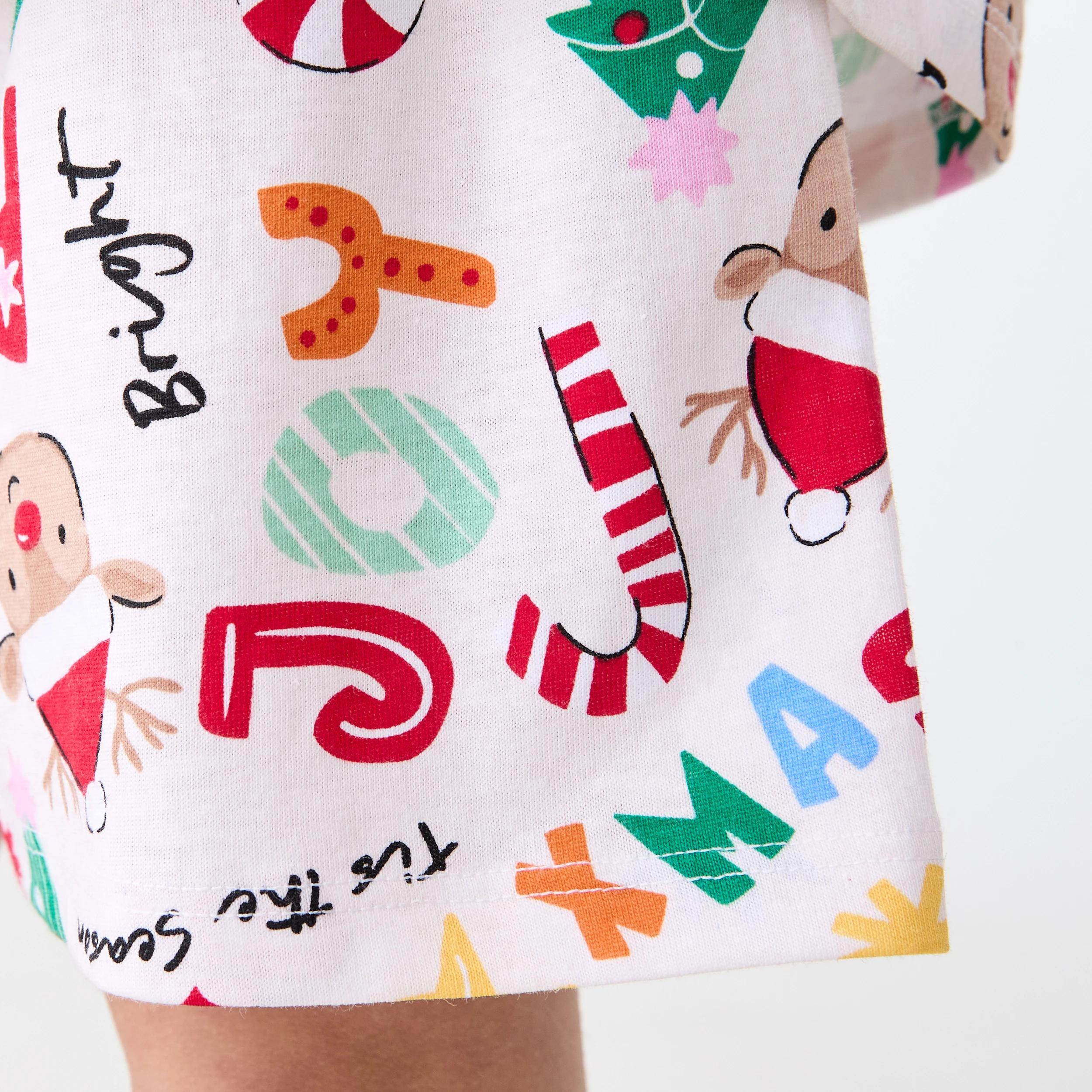 6 Christmas All Over Print Family Matching Pyjama Set Xmas White, 6 of 8
