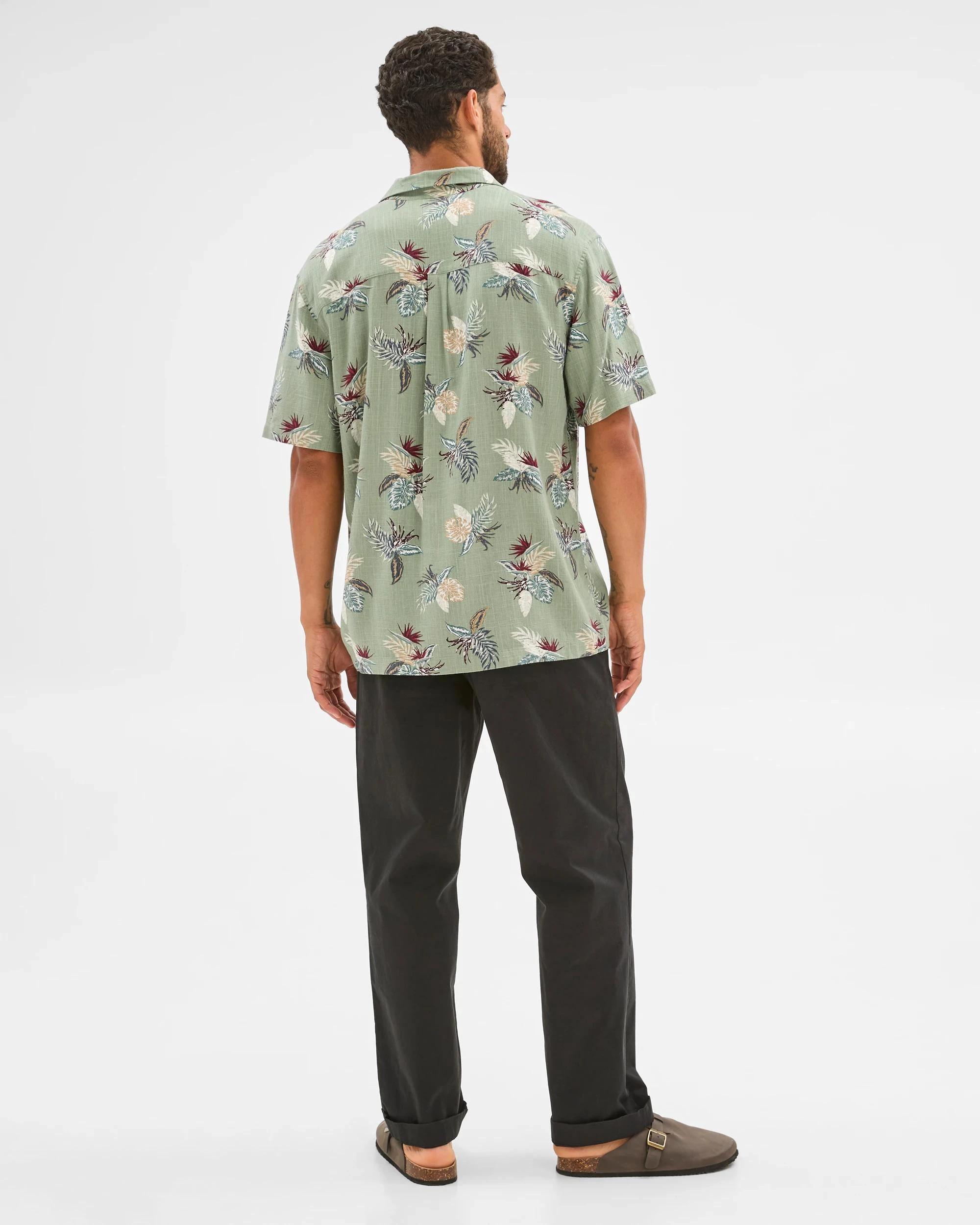 6 Target Floral Print Shirt GREEN, 6 of 6