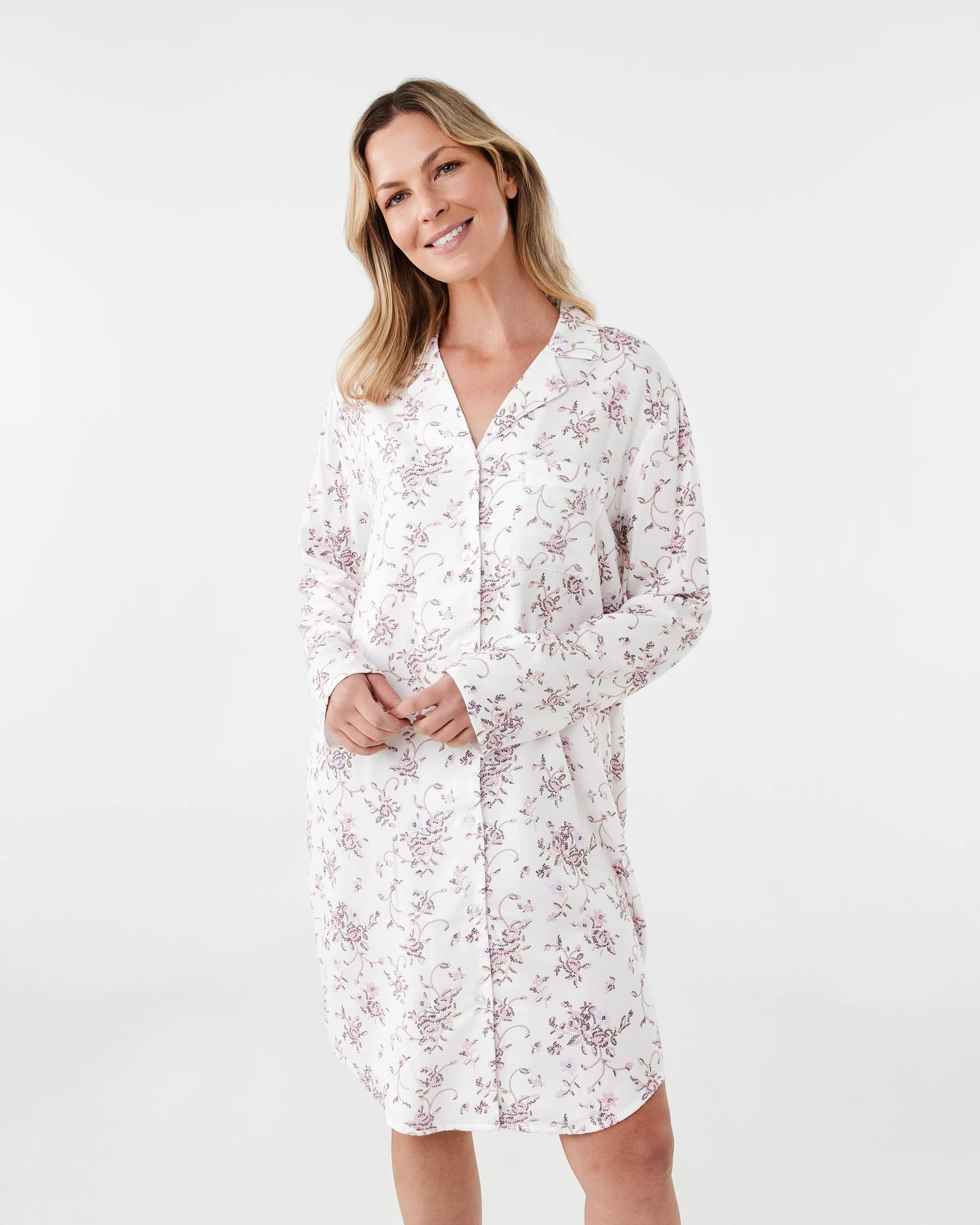 1 Long Sleeve Flannel Nightie Stitch Frl, 1 of 7