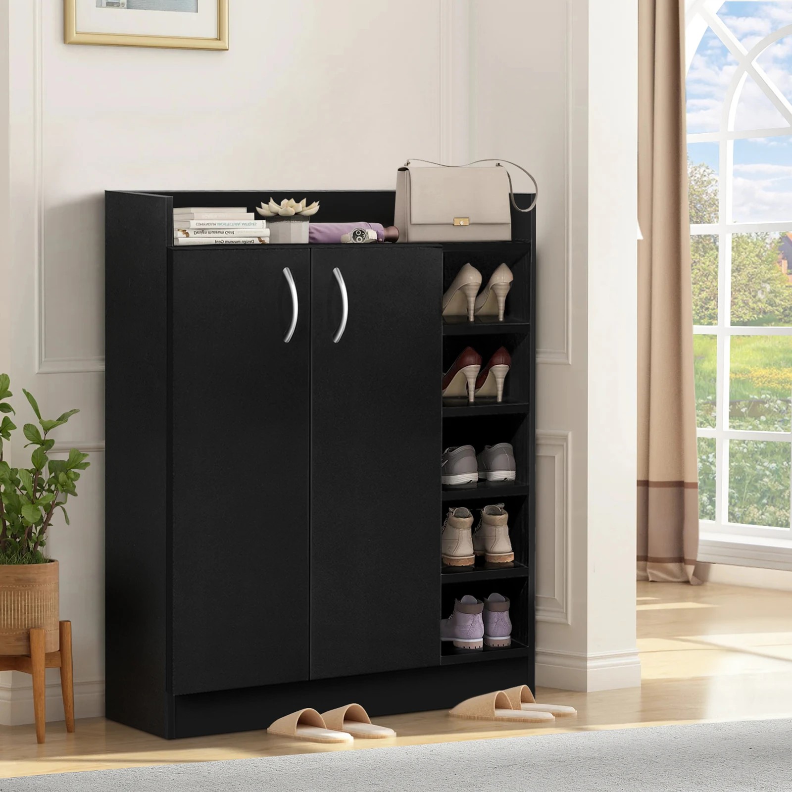 6 Alfordson Shoe Cabinet Storage Rack 21 Pairs - Black, 6 of 6