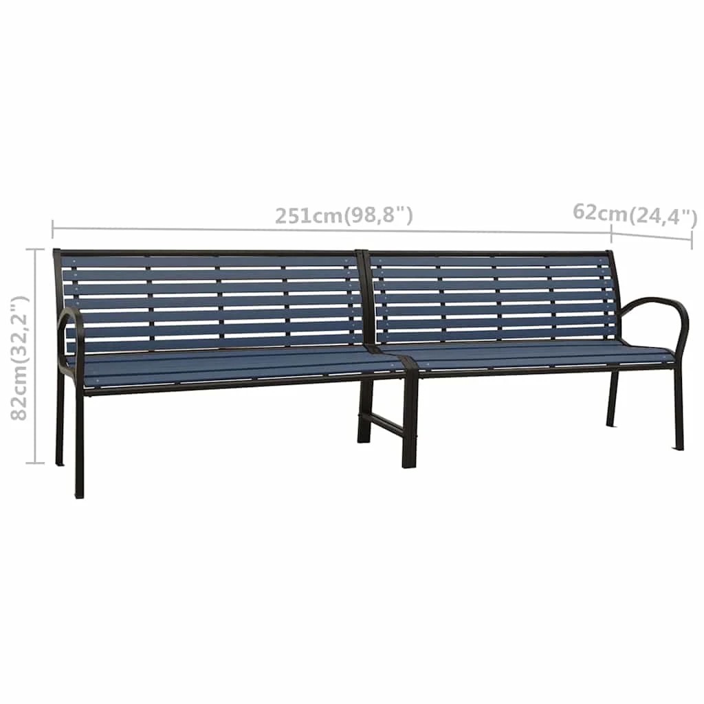 7 vidaXL Garden bench Durable - Black, 7 of 7