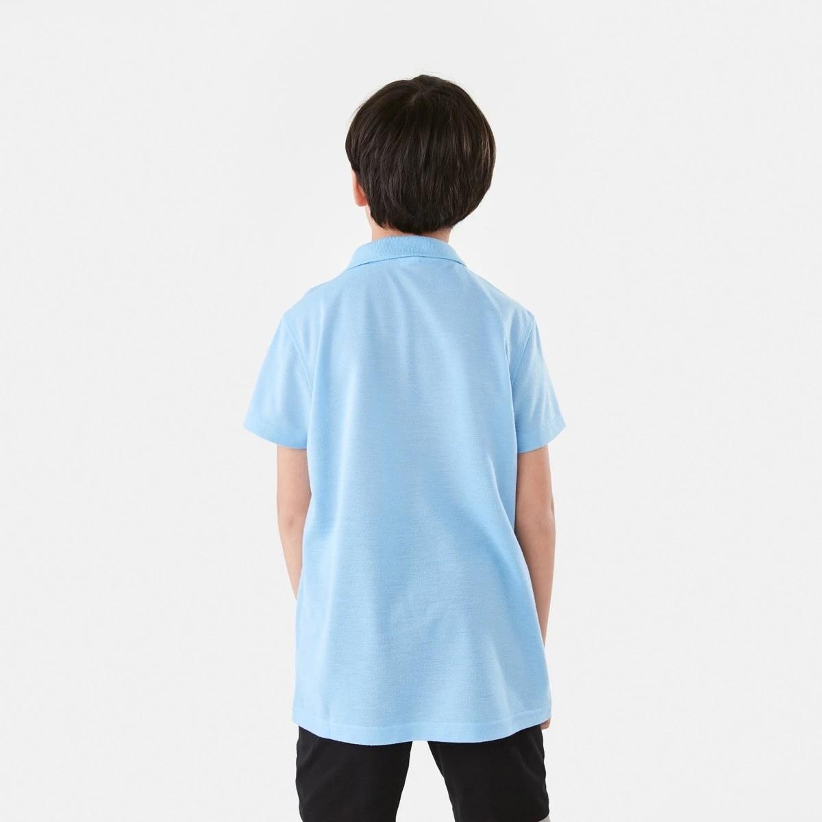 2 School Polo T-shirt Mid Blue, 2 of 8