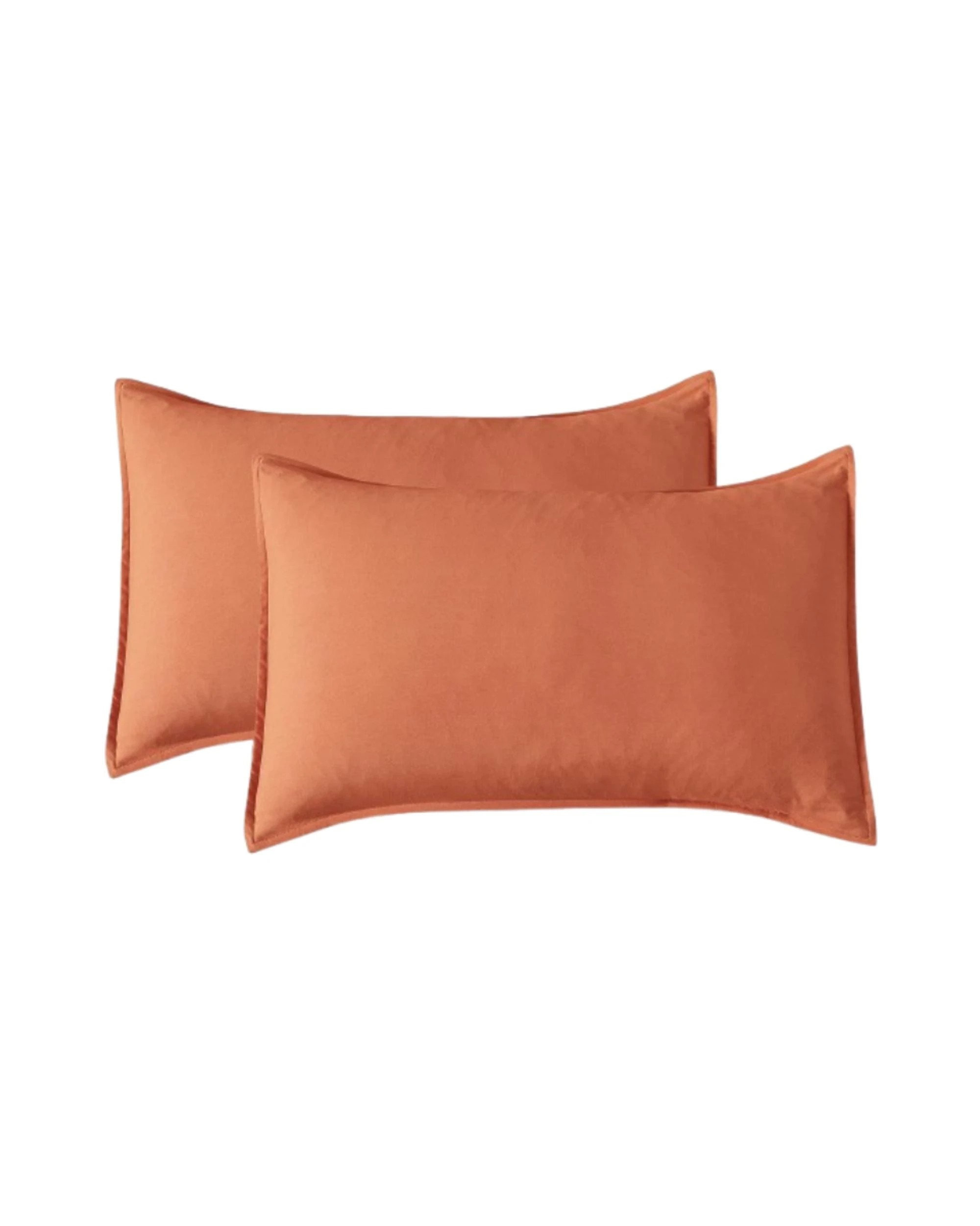 1 CleverPolly 2-Pack Vintage Washed Microfibre Standard Pillowcases - Terracotta, 1 of 5