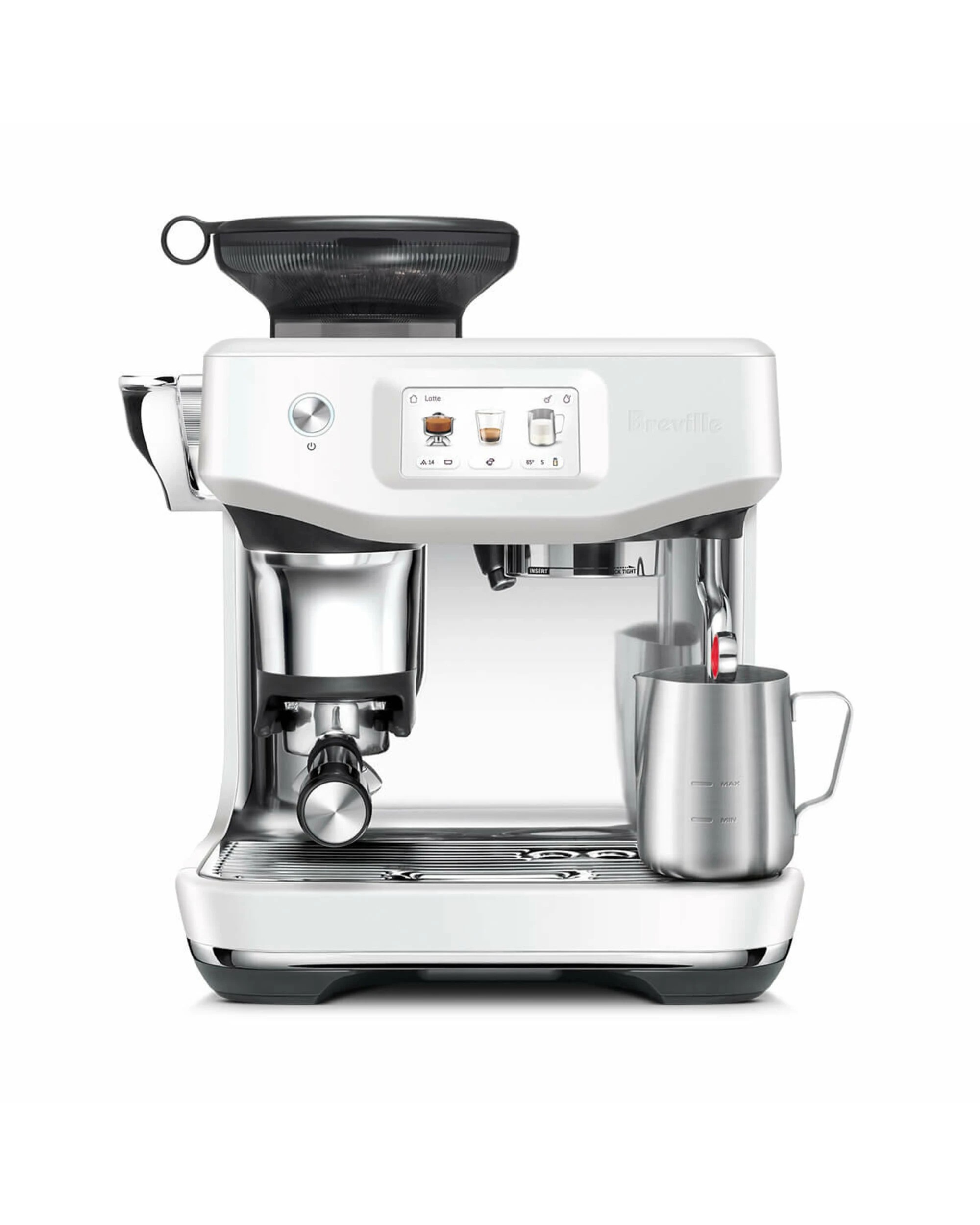 1 Breville The Barista Touch Impress Coffee Machine White, 1 of 5