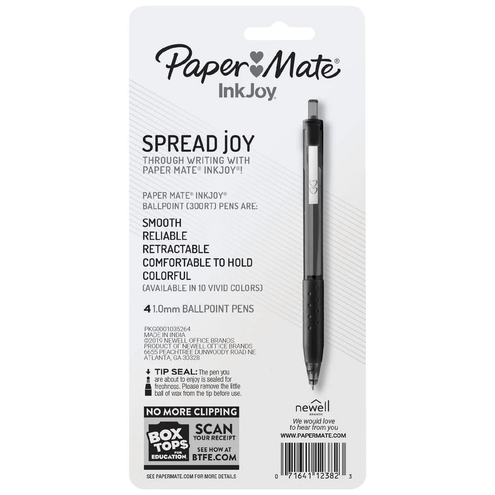4 Paper Mate Inkjoy 300RT Ballpoint Pen 4 Pack Assorted, 4 of 4