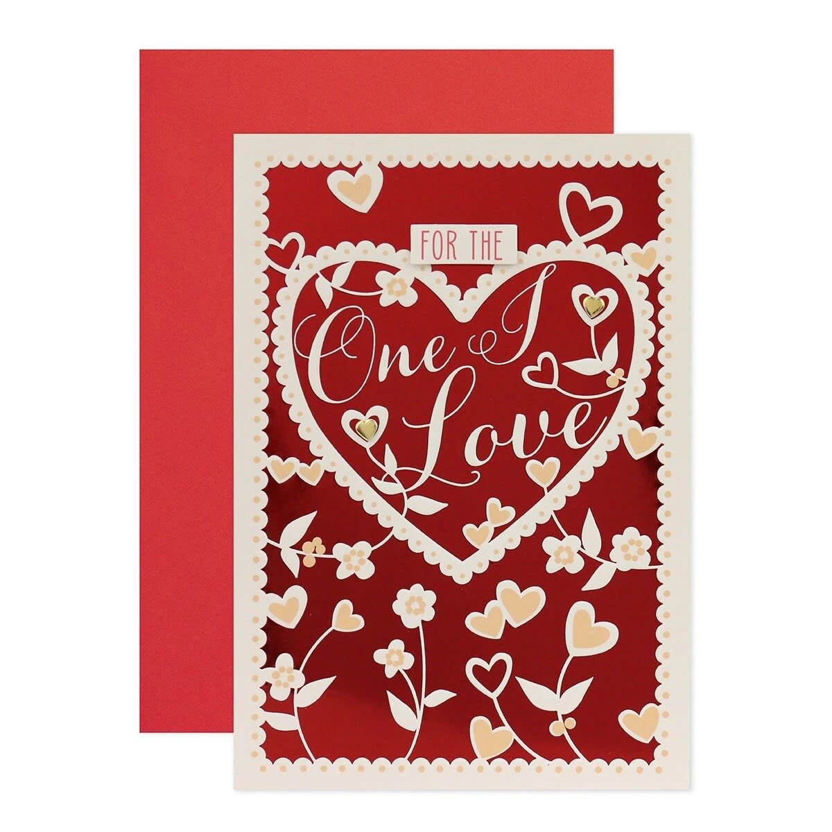 1 Hallmark Valentine's Day Card - For the One I Love, 1 of 3