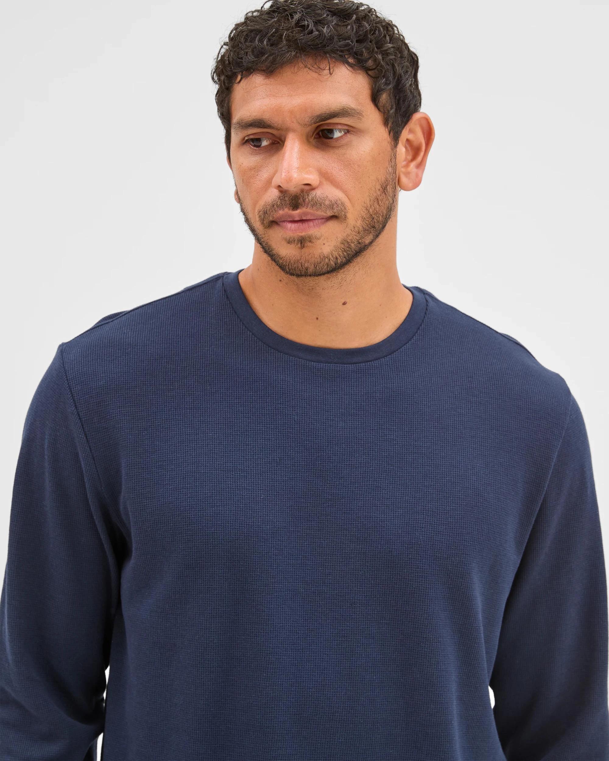 4 Target Man Waffle Flannelette Pyjama Set NAVY, 4 of 7