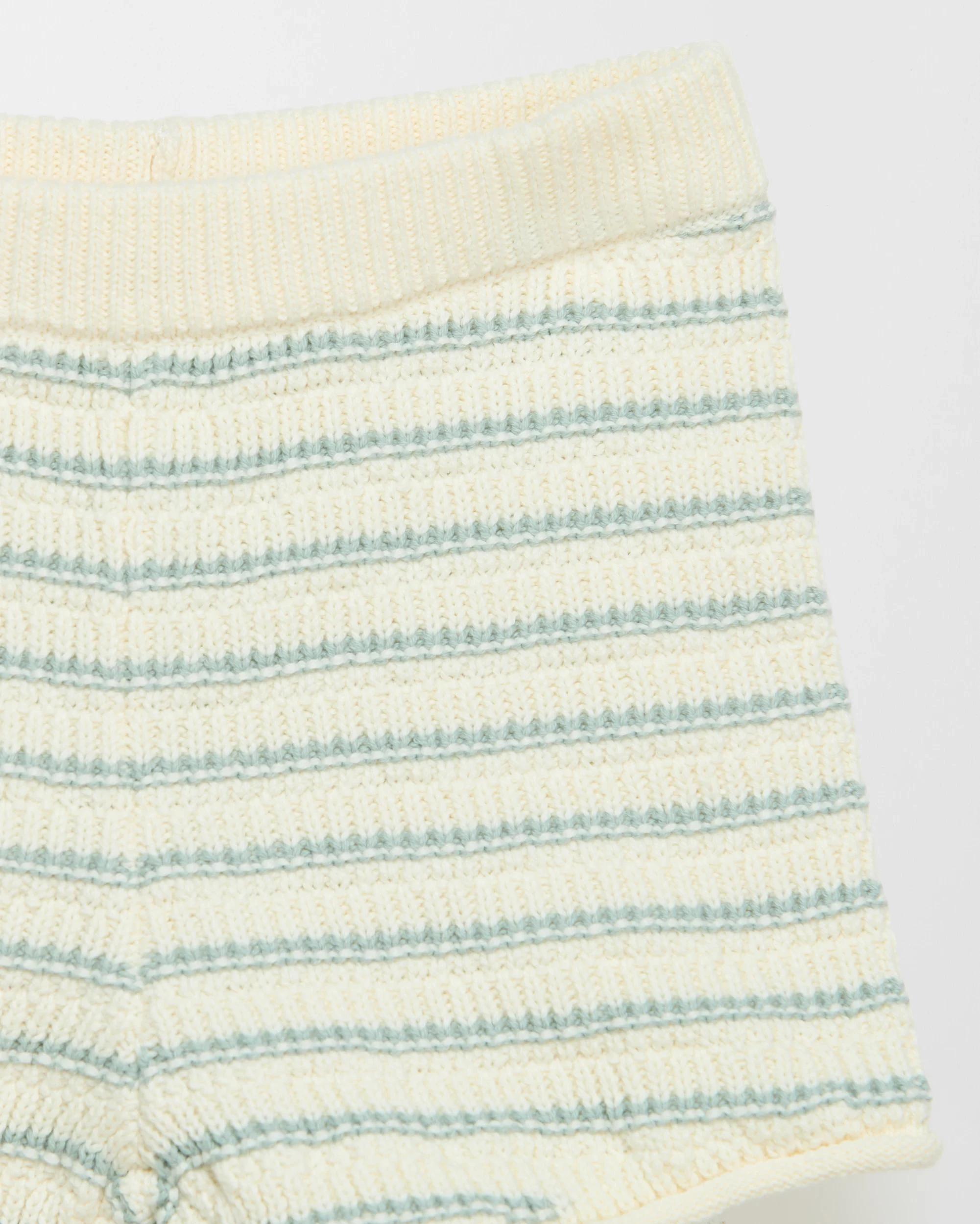 3 Target Baby Organic Cotton Baby Knit Top & Shorts 2 Piece Set MINT STRIPE, 3 of 3