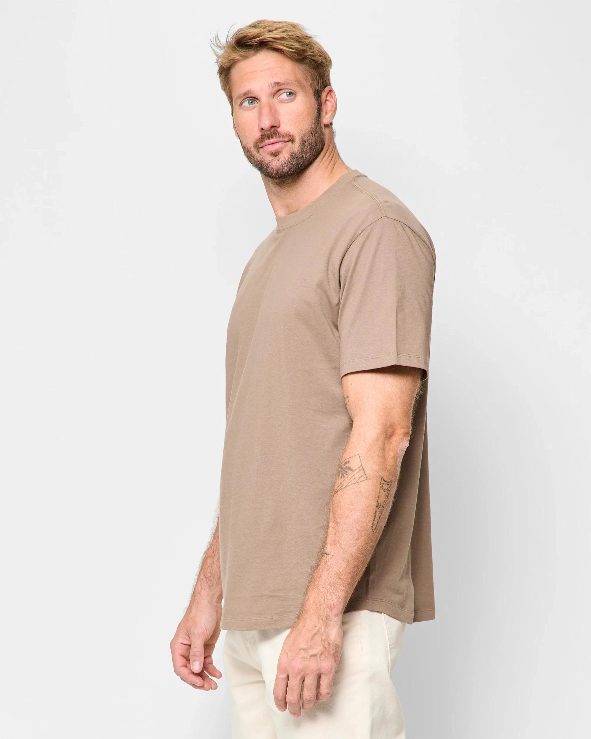 3 Target Australian Cotton T-Shirt WALNUT, 3 of 5