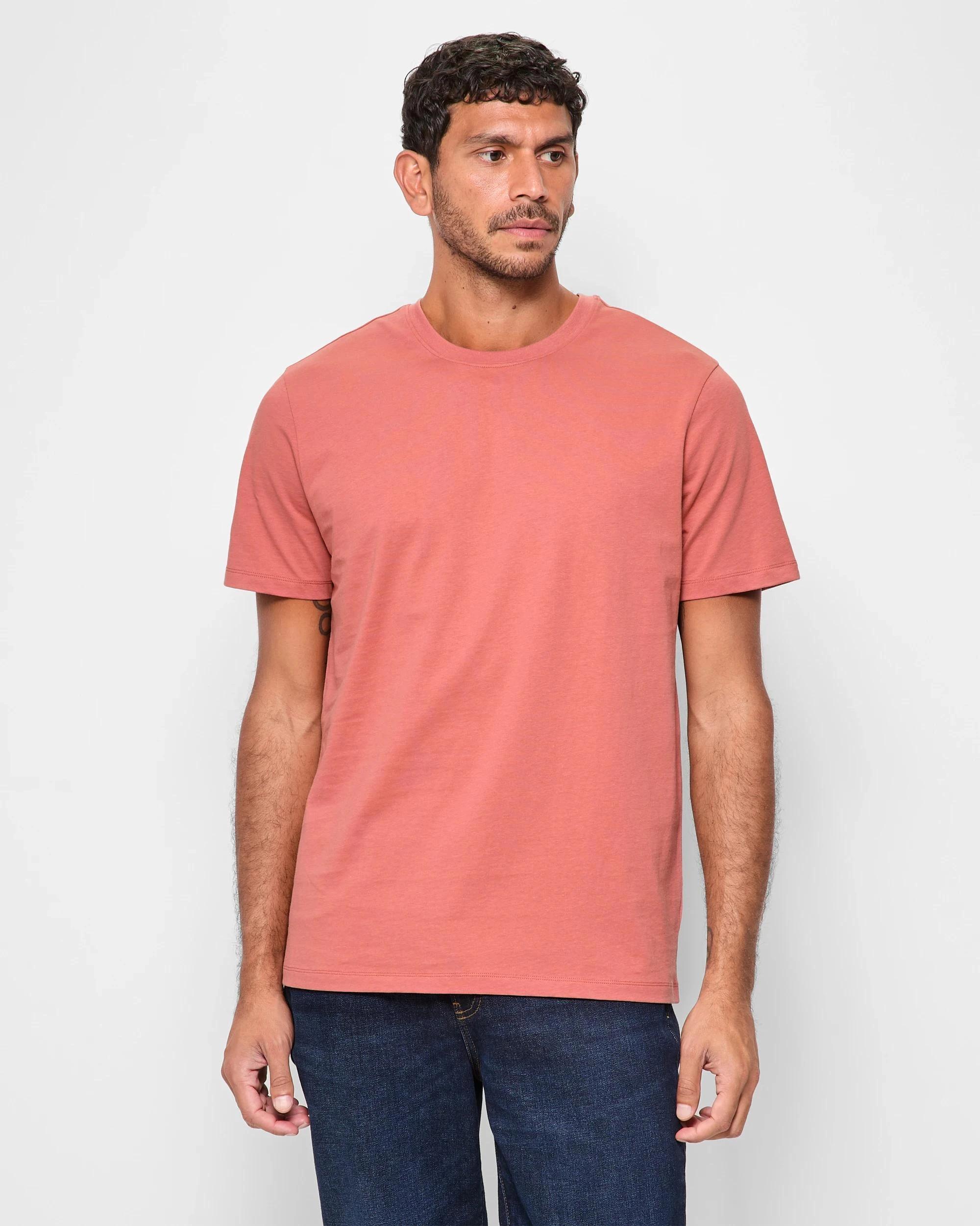 1 Target Australian Cotton Crew T-Shirt BRICK, 1 of 5