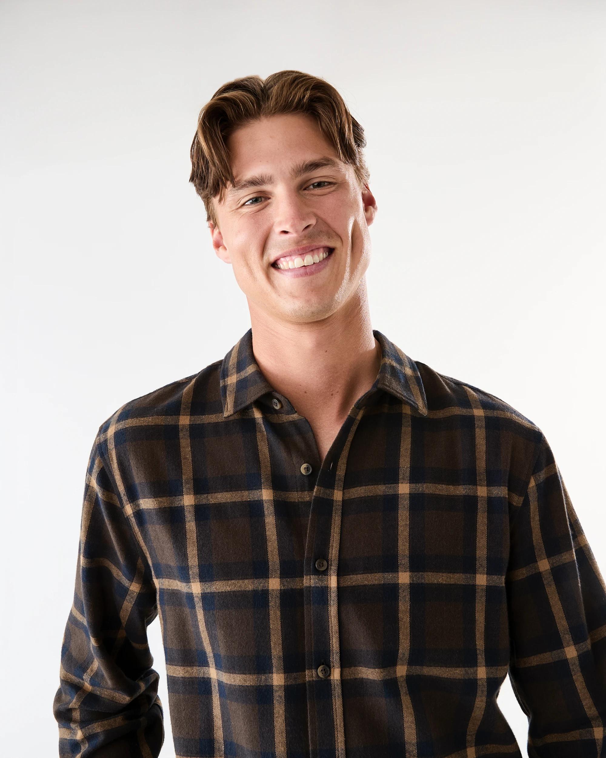 4 Long Sleeve Brushed Shirt Brn Check, 4 of 7