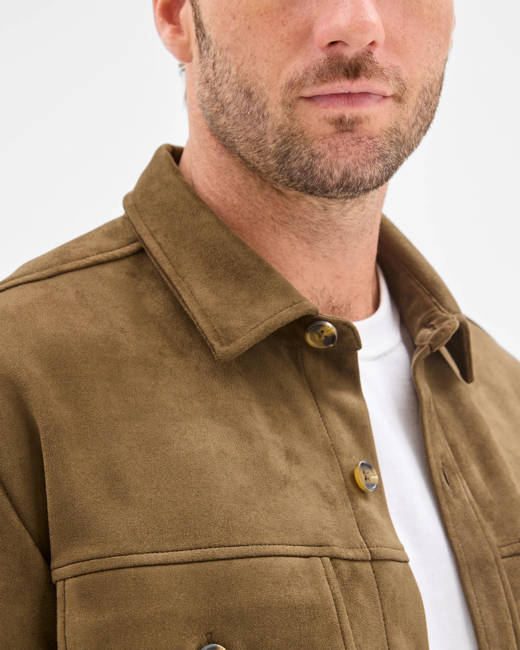 4 Target Man Long Sleeve Overshirt DARK OLIVE, 4 of 6