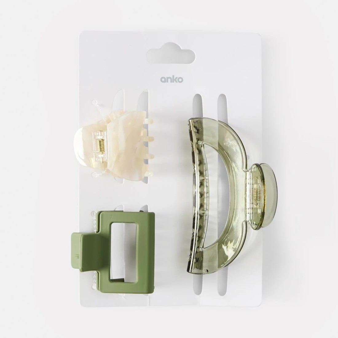 4 3 Pack Mix Statement Claw Hair Clips, 4 of 4