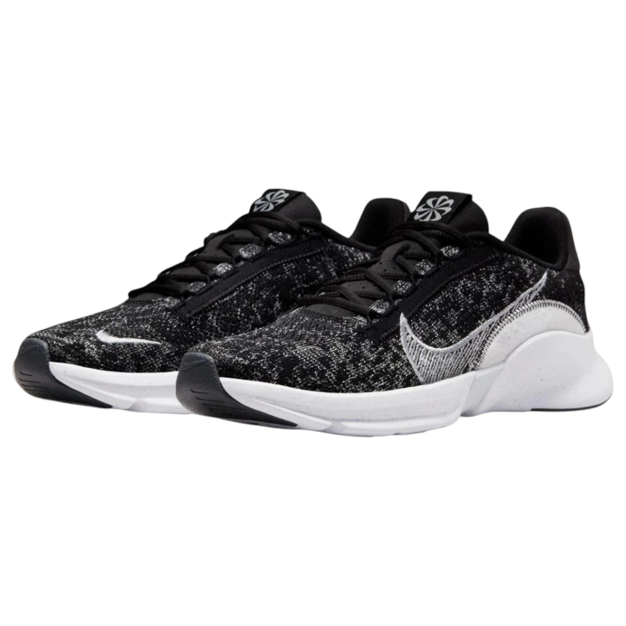 3 Nike Mens SuperRep Go 3 Next Nature Flyknit Black/ Platinum Athletic Shoes BLACK/PLATINUM, 3 of 7