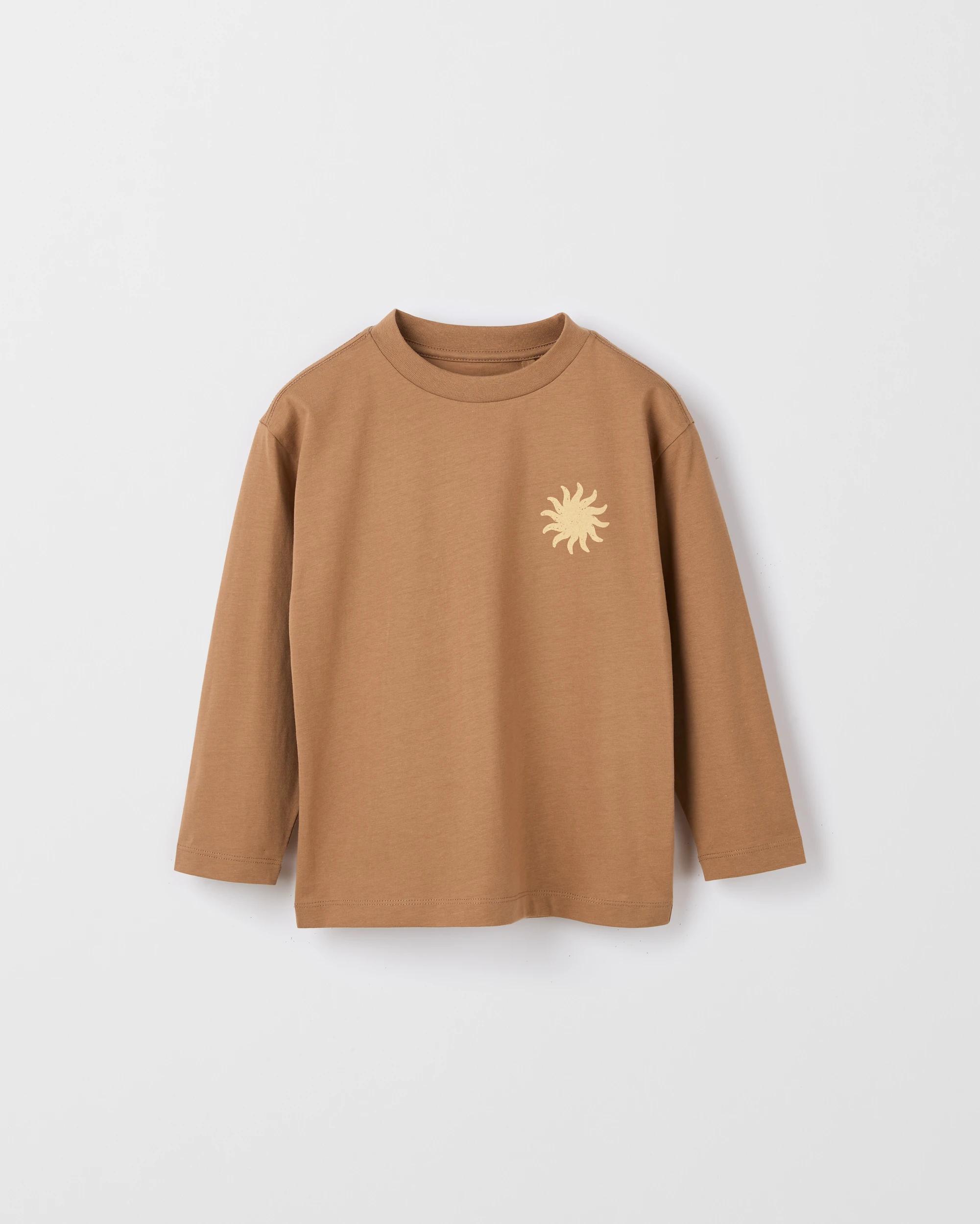 1 Target Kids Australian Cotton Long Sleeve T-Shirt TIGERS EYE, 1 of 3