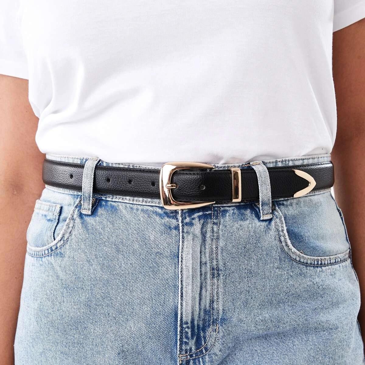 5 Statement Buckle Belt BLACK, 5 of 6