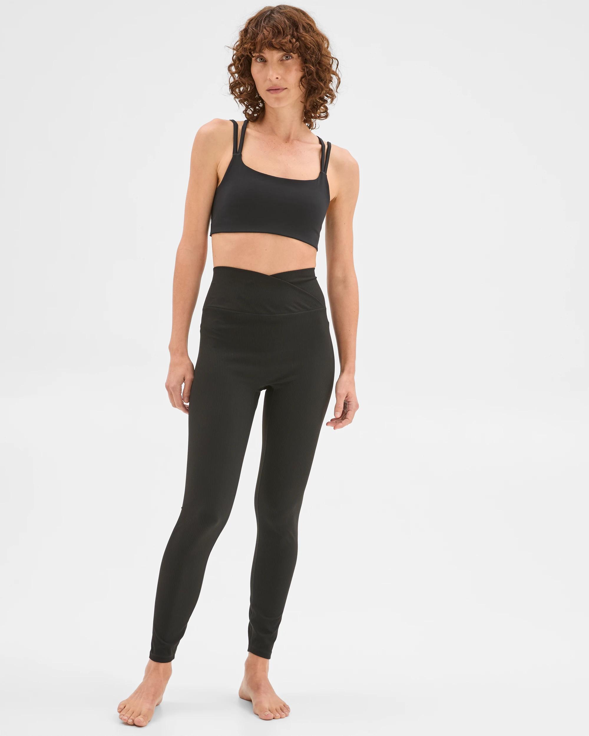 2 Target Active Active Studio Soft Rib Wrap 7/8 Length Tights BLACK, 2 of 7