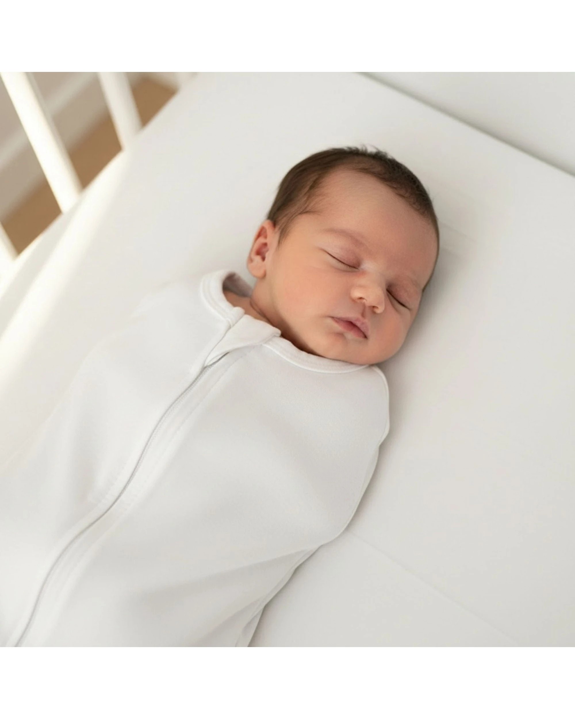 4 Babystudio Swaddle Pouch Organic Cotton Small (0-3 Months) - Bright White, 4 of 6
