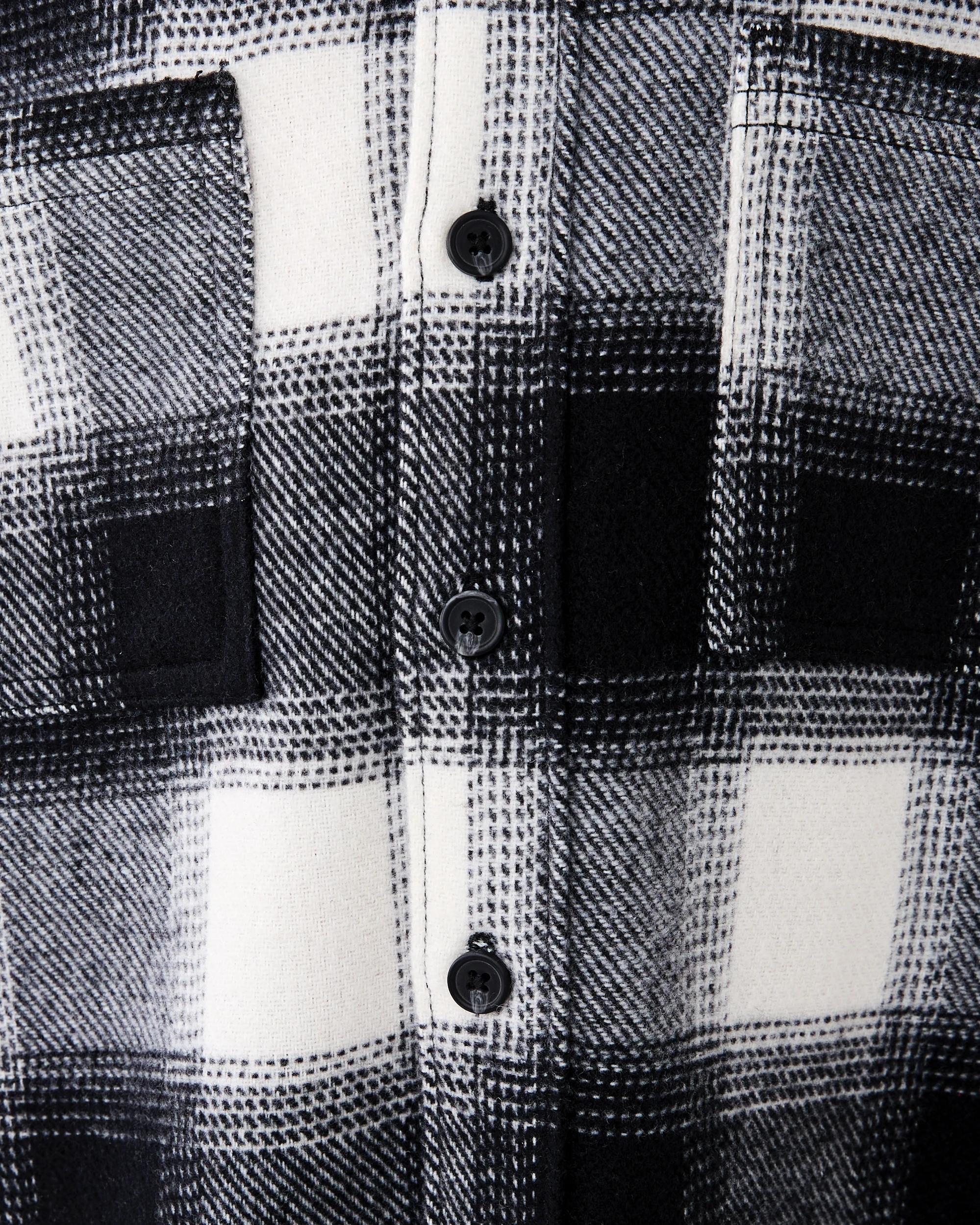 5 Long Sleeve Hooded Check Shirt Snw White, 5 of 8