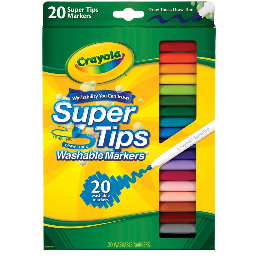 1 Crayola Pack of 20 Supertip Washable Markers, 1 of 1