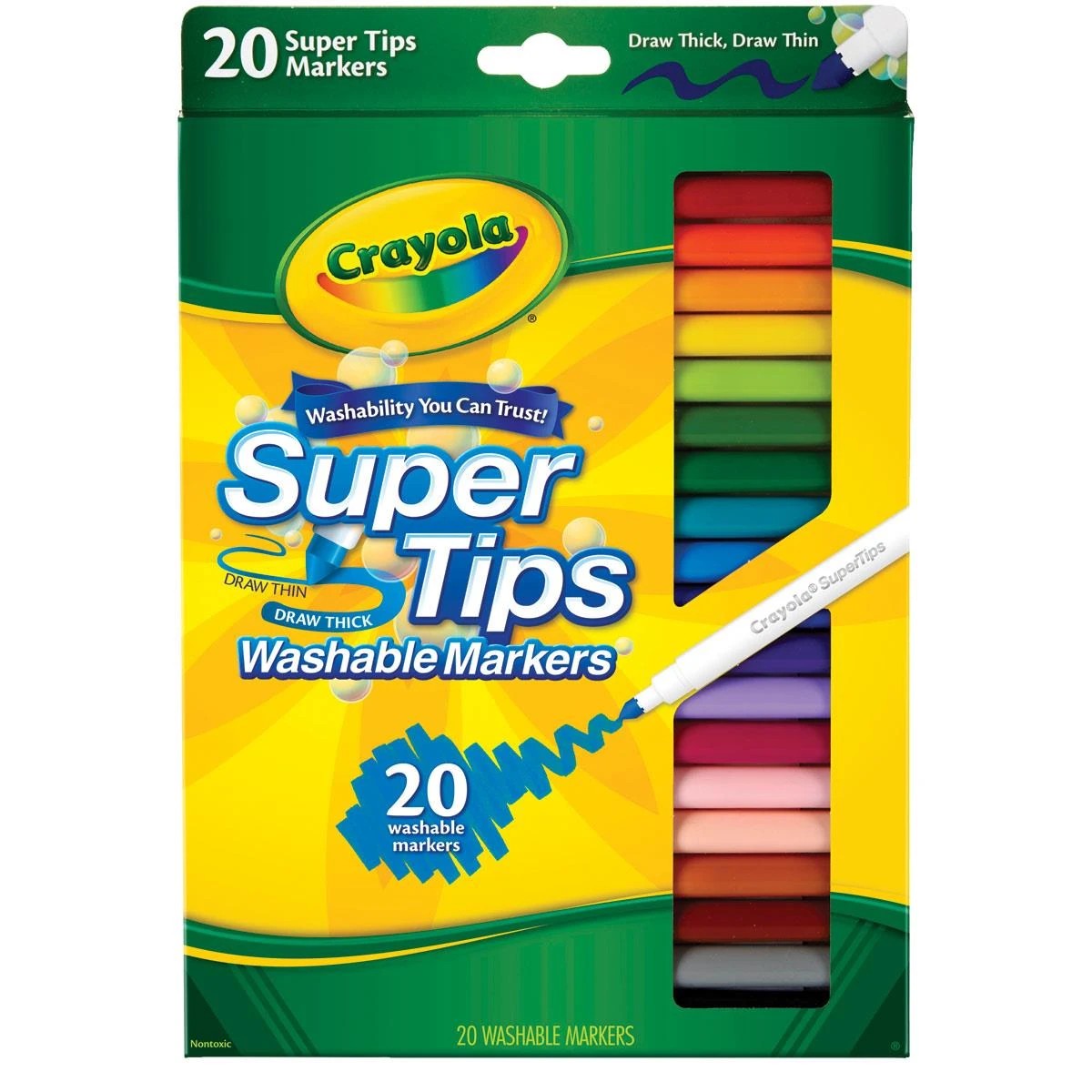 1 Crayola Pack of 20 Supertip Washable Markers, 1 of 1