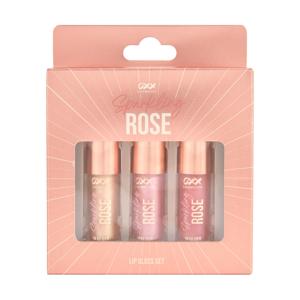 OXX Cosmetics Sparkling Rose Lip Gloss Set