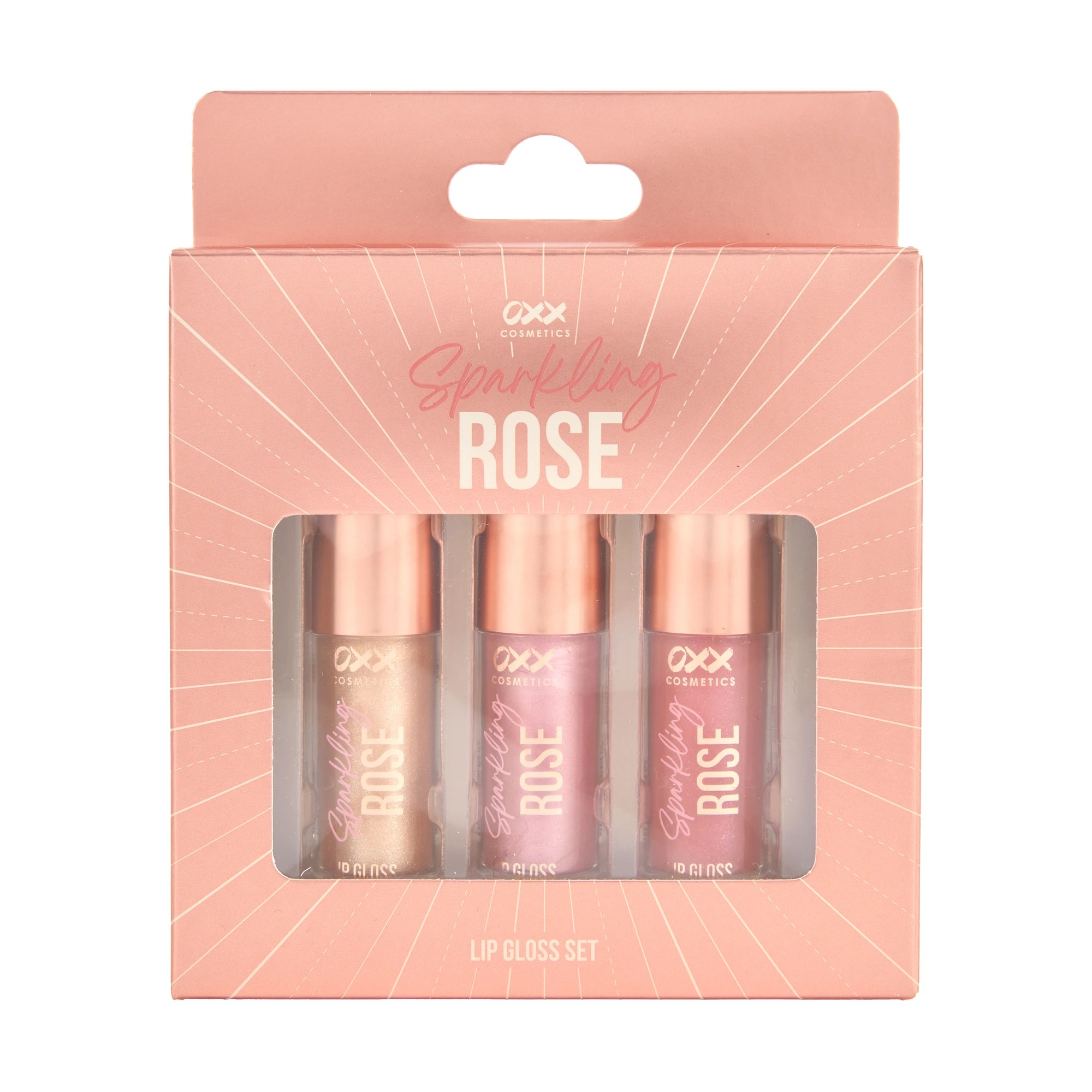 1 OXX Cosmetics Sparkling Rose Lip Gloss Set, 1 of 5