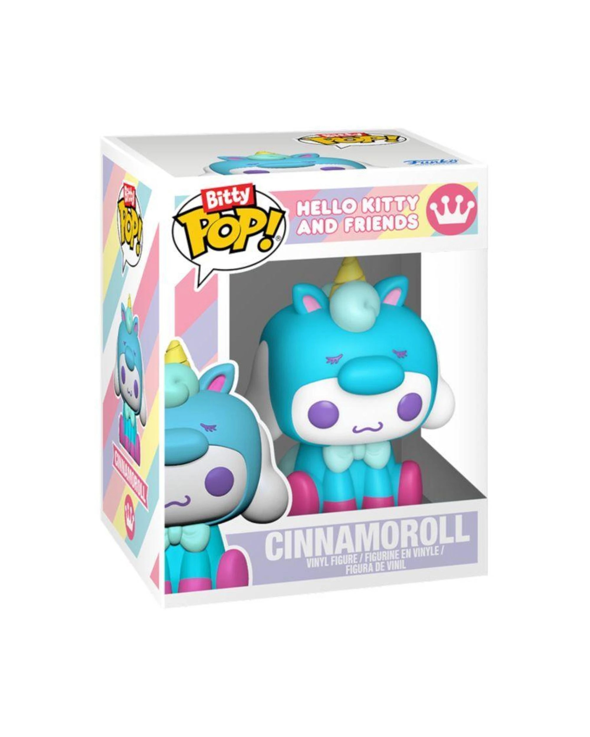 2 Sanrio Hello Kitty and Friends Cinnamoroll Unicorn Bitty POP! Vinyl with Keychain Case, 2 of 3
