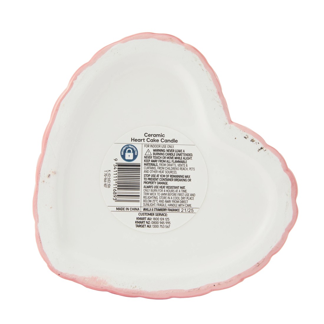 6 Ceramic Heart Cake Candle, 6 of 6