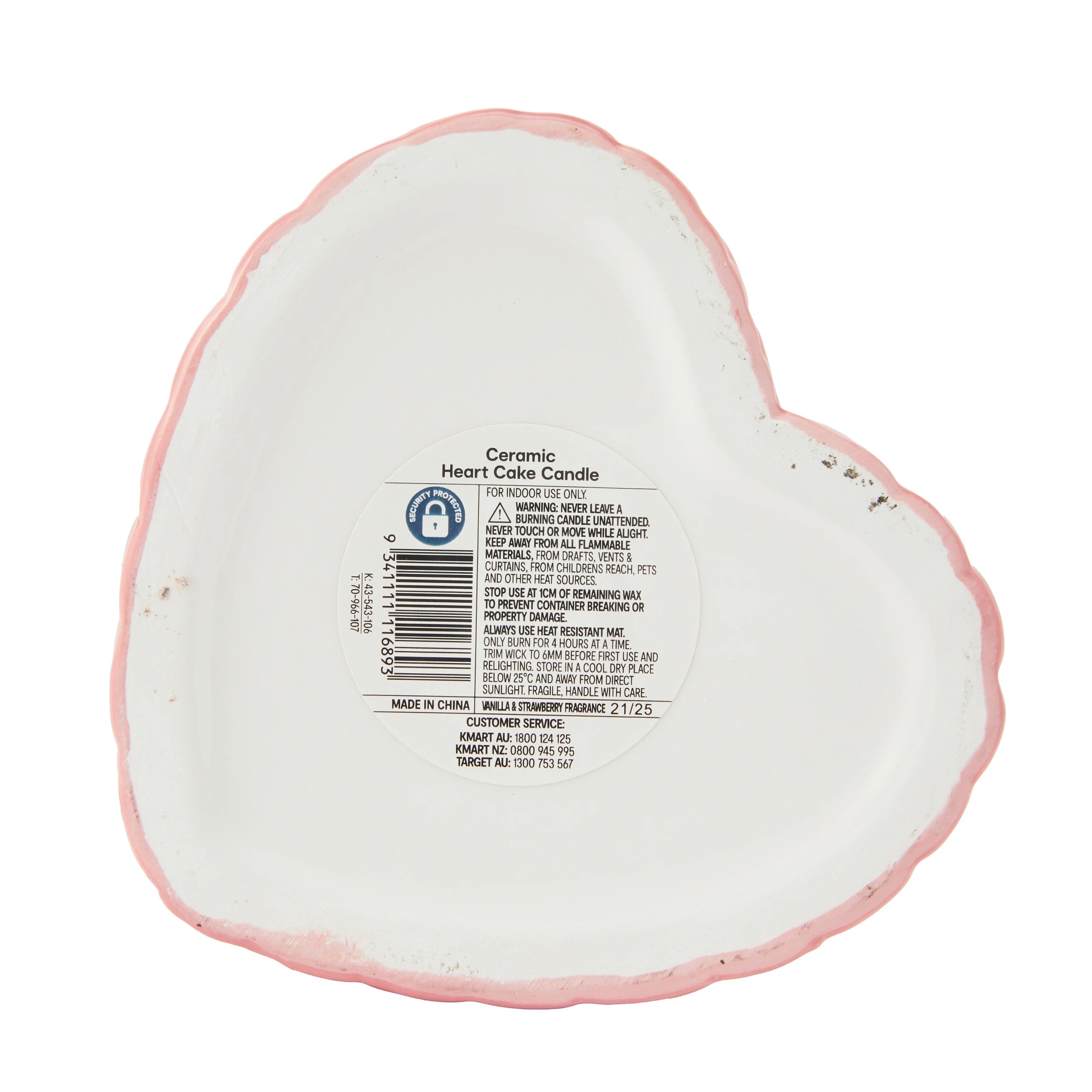 6 Ceramic Heart Cake Candle, 6 of 6