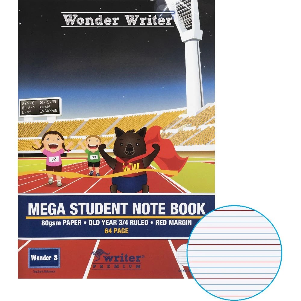 3 Writer 330x240mm 80gsm Student Notebook Year 3/4 QLD 64 Page, 3 of 3