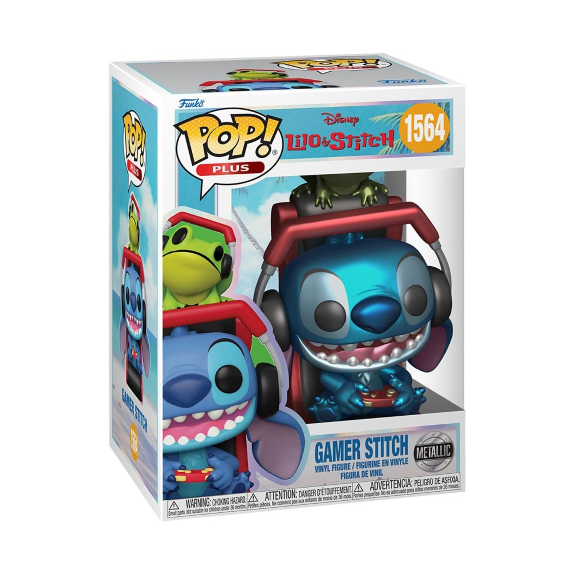 2 Disney - Lilo & Stitch - Gamer Stitch Metallic Pop! Vinyl Figure, 2 of 2