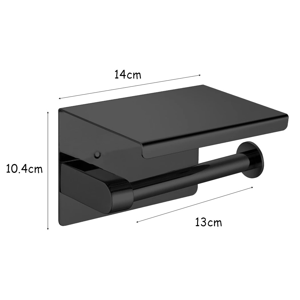 3 Traderight Toilet Paper Holder - Black, 3 of 7