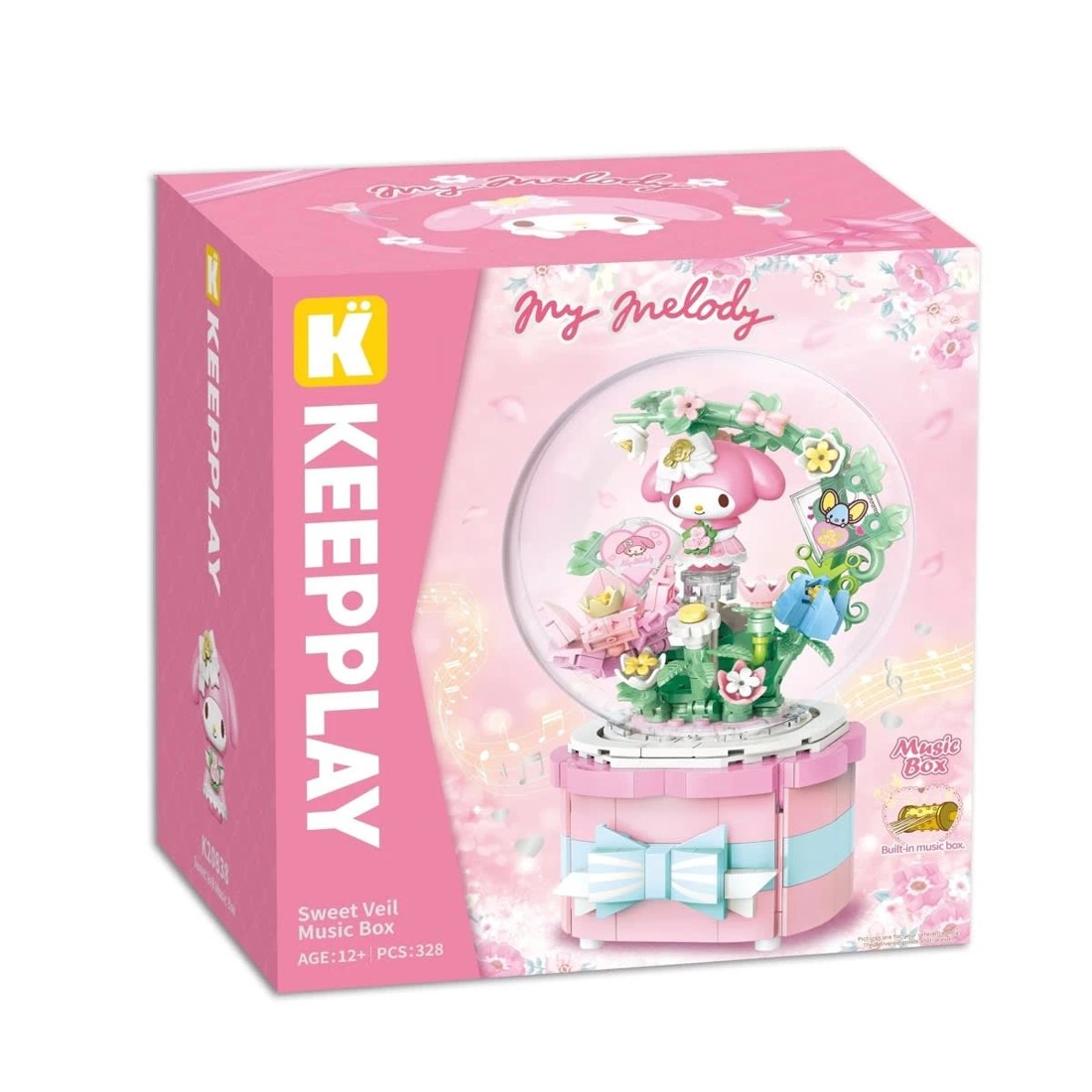 1 328 Piece Hello Kitty Keepplay My Melody Sweet Veil Music Box, 1 of 5