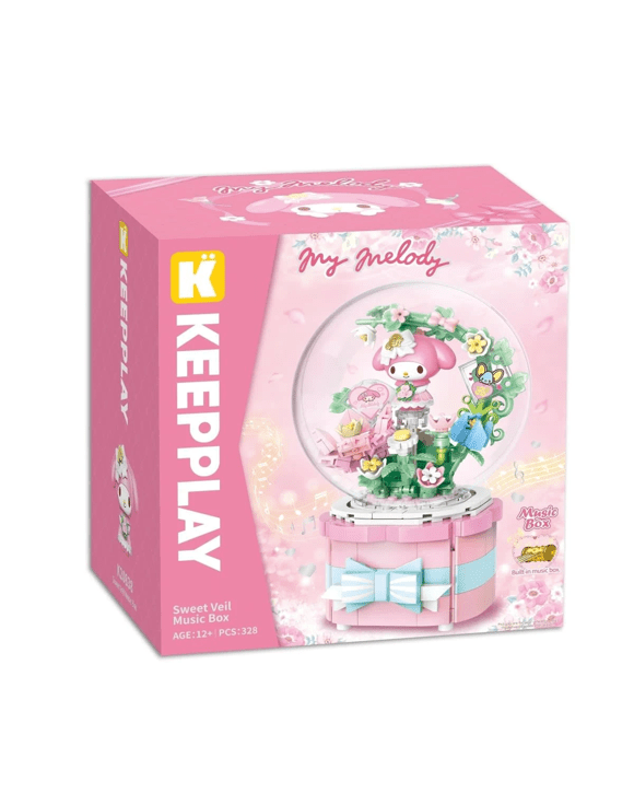 328 Piece Hello Kitty Keepplay My Melody Sweet Veil Music Box