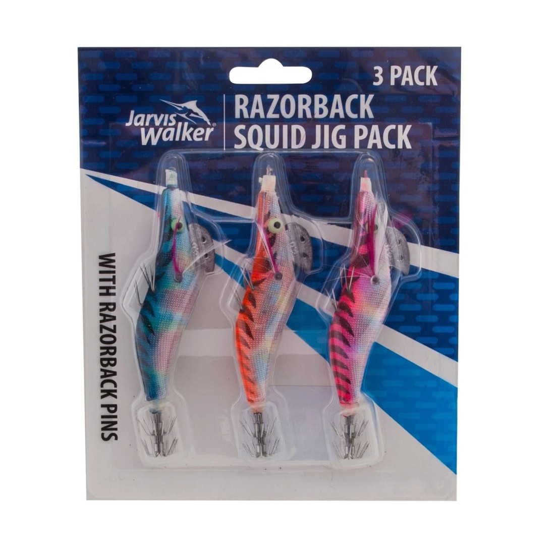 1 Jarvis Walker Tsunami Razorback Squid Jigs - Size 3, Set of 3, 1 of 3